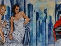 Tere Faúndez_Tamara de Lempika, 150 x 400 cm.